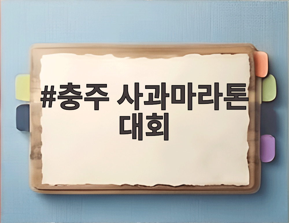 충주 사과마라톤 대회
