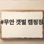 무안 갯벌 캠핑장 1박2일 가족 여행 무안 갯벌 캠핑장