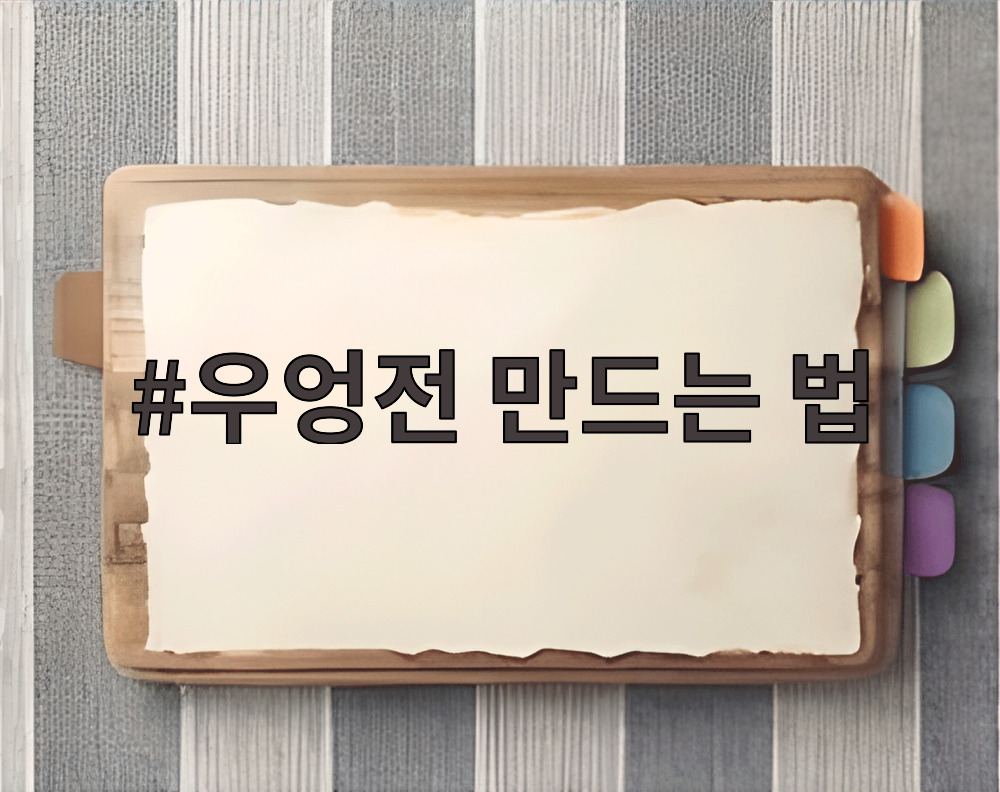 우엉전 만드는 법