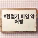 환절기 비염 약 처방과 약국 상비약 준비 환절기 비염 약 처방