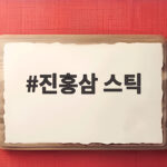 진홍삼 스틱 하루 한포로 기운 충전하는 법 진홍삼 스틱