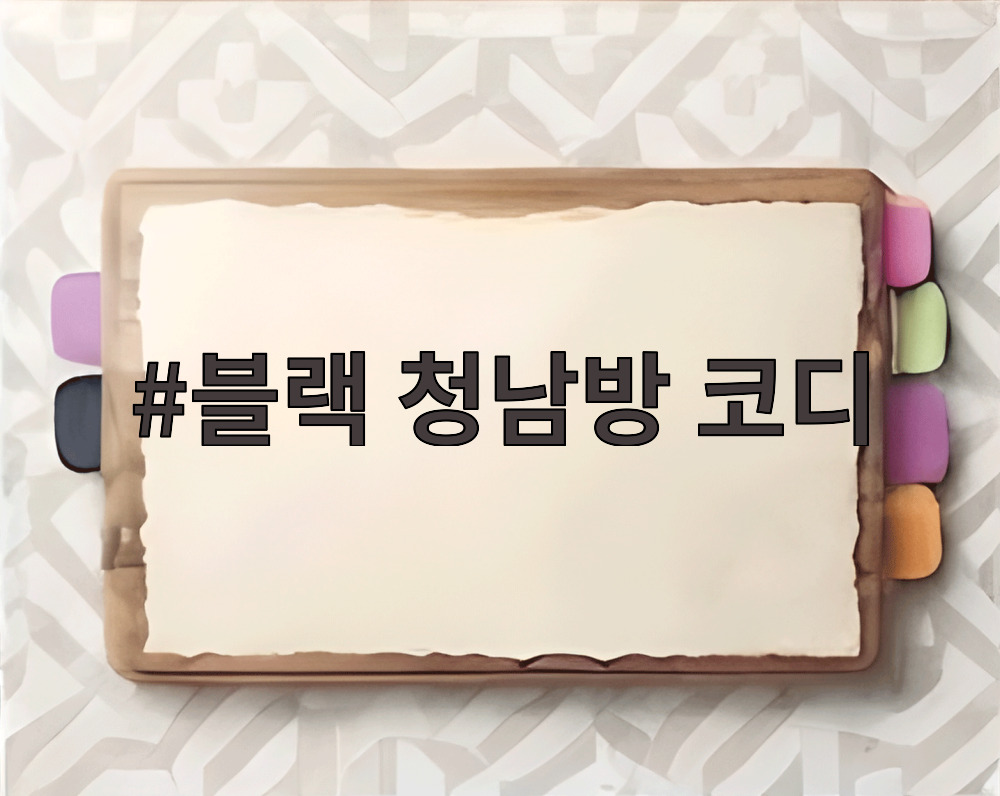 블랙 청남방 코디