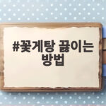 꽃게탕 끓이는 방법 3가지 비법으로 시원한 국물 맛내기 꽃게탕 끓이는 방법