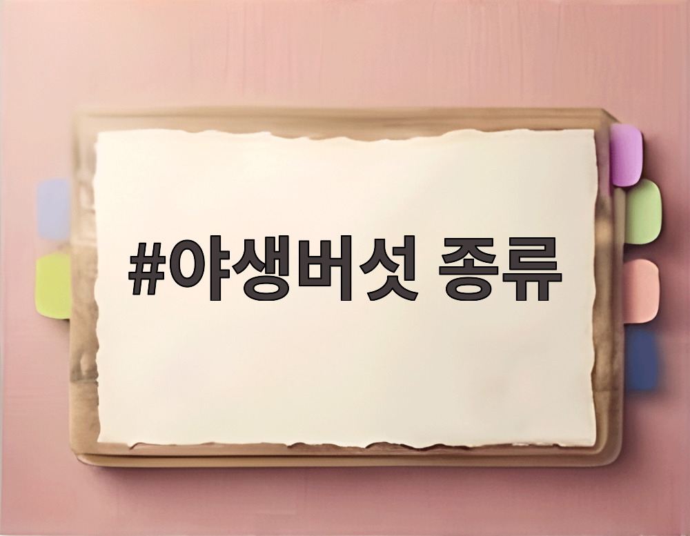 야생버섯 종류