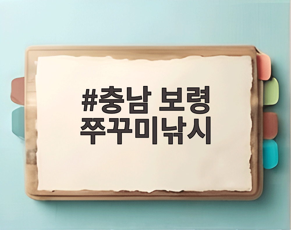 충남 보령 쭈꾸미낚시