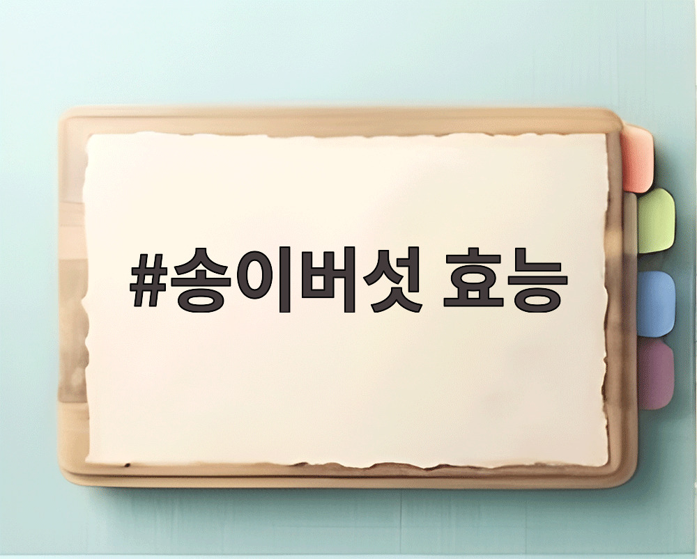 송이버섯 효능