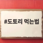 도토리 먹는법