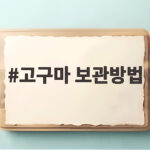 고구마 보관방법