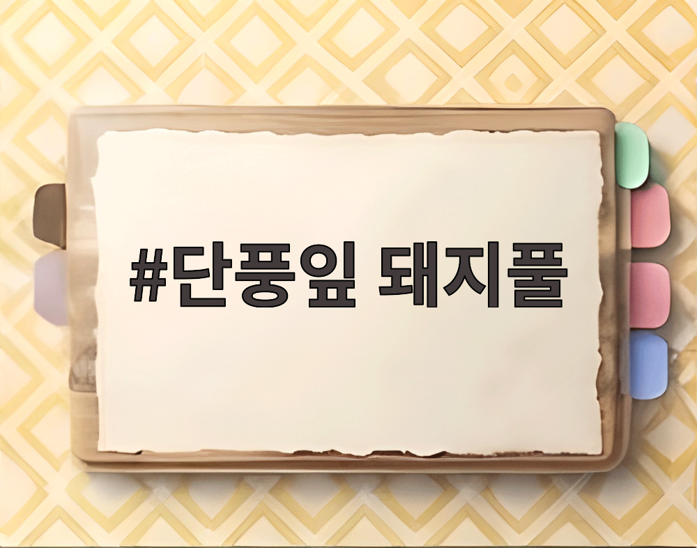 단풍잎 돼지풀 제거 작업 안전 수칙