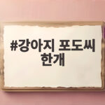 강아지 포도씨 한개