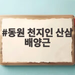 동원 천지인 산삼 배양근