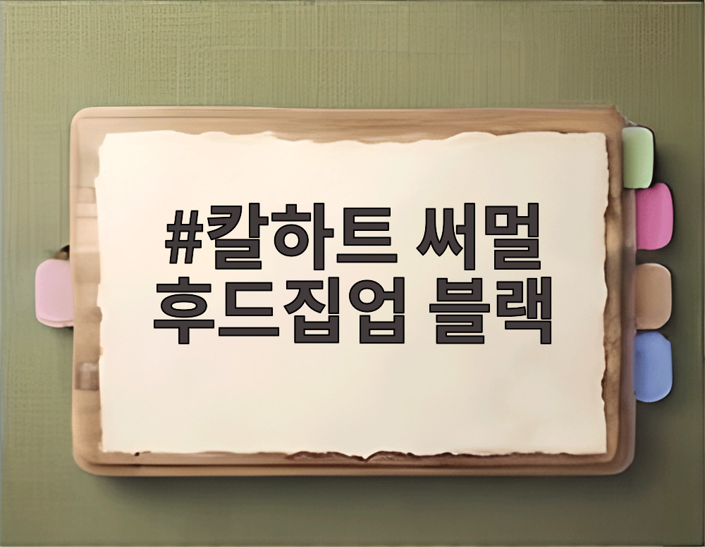 칼하트 써멀 후드집업 블랙