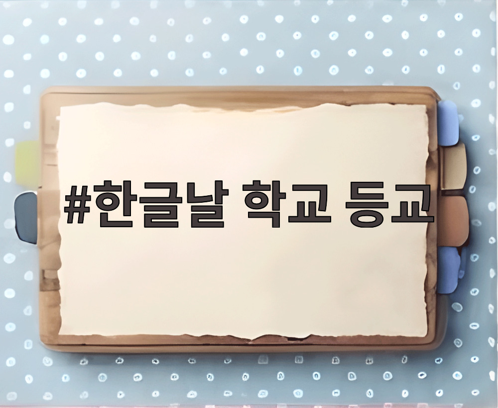 한글날 학교 등교