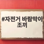 자전거 바람막이 조끼