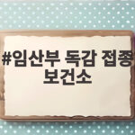 임산부 독감 접종 보건소