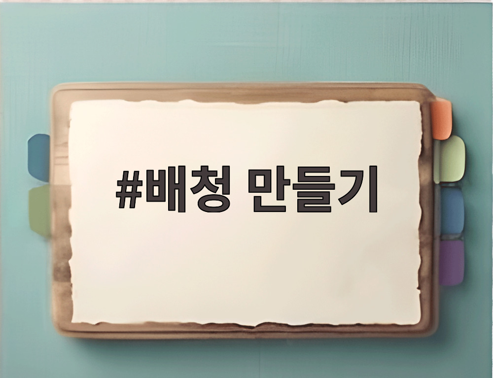 배청 만들기