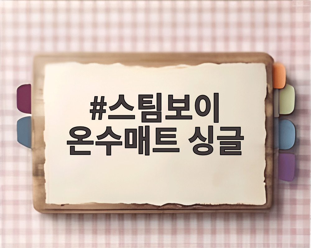 스팀보이 온수매트 싱글