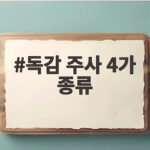 독감 주사 4가 종류