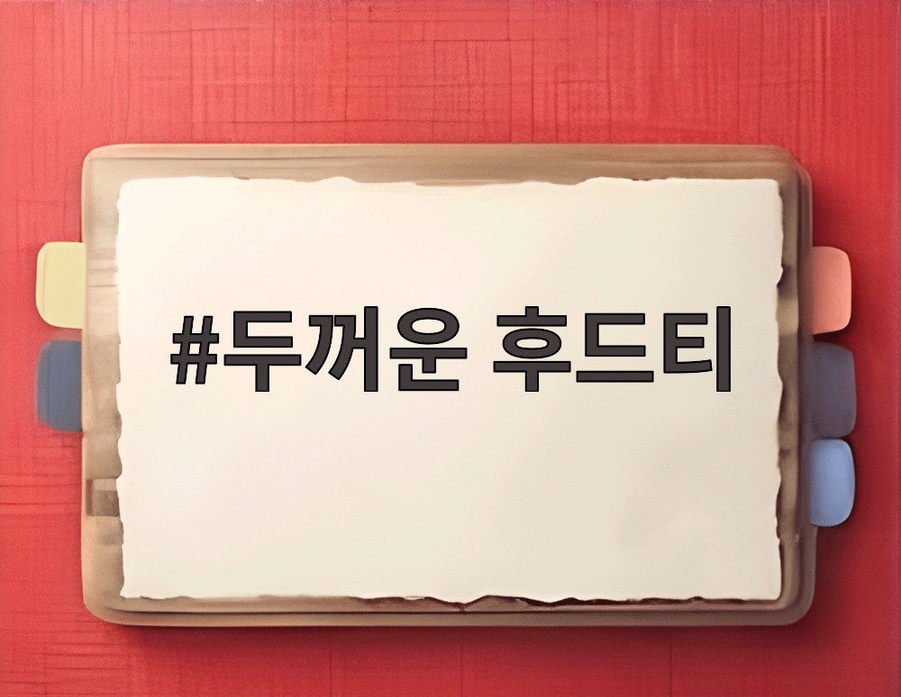 두꺼운 후드티