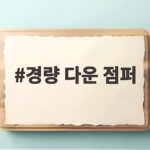 경량 다운 점퍼