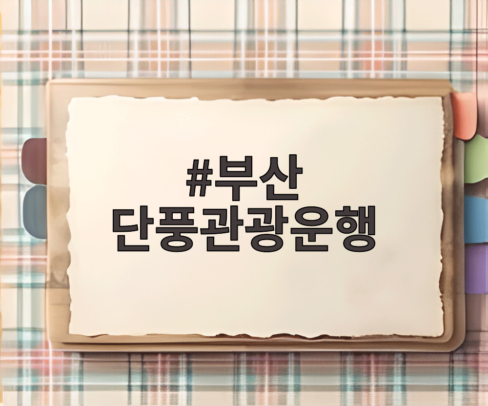 부산 단풍관광운행