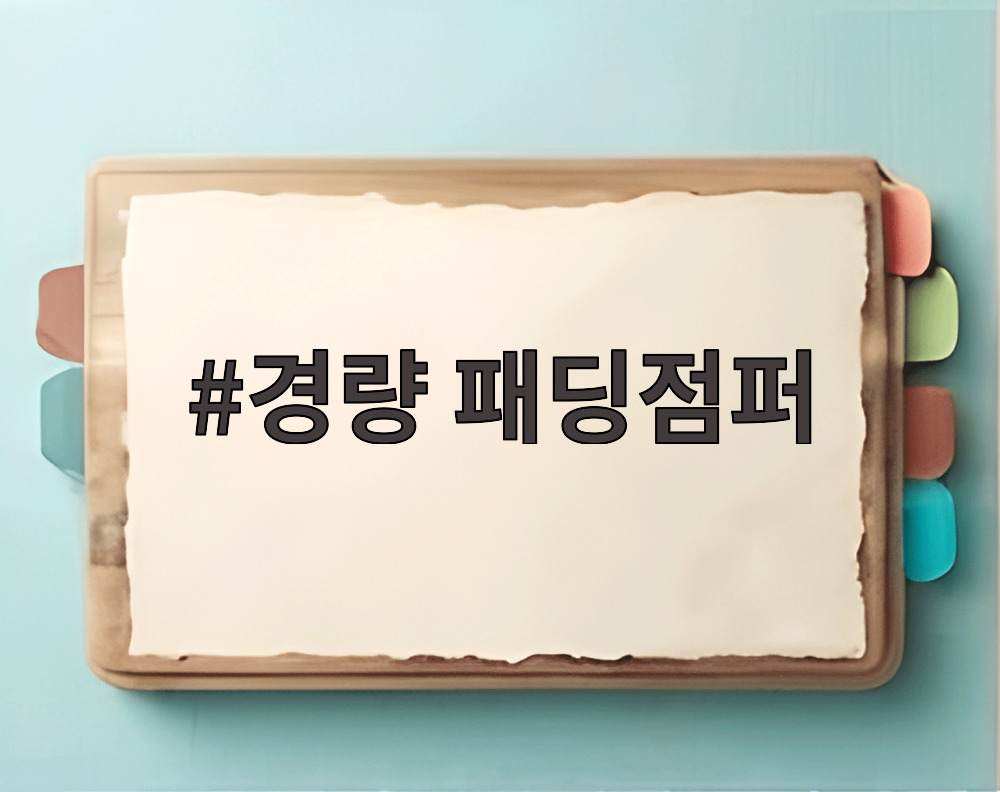 경량 패딩점퍼