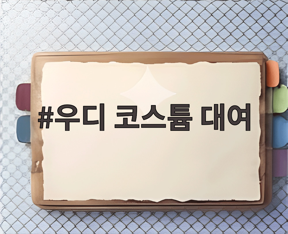 우디 코스튬 대여