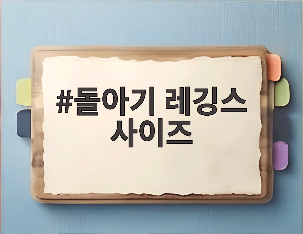 돌아기 레깅스 사이즈
