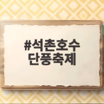 석촌호수 단풍축제
