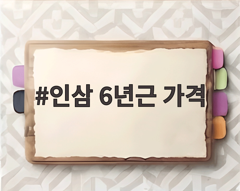 인삼 6년근 가격