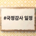 국정감사 일정