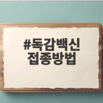 독감백신 접종방법