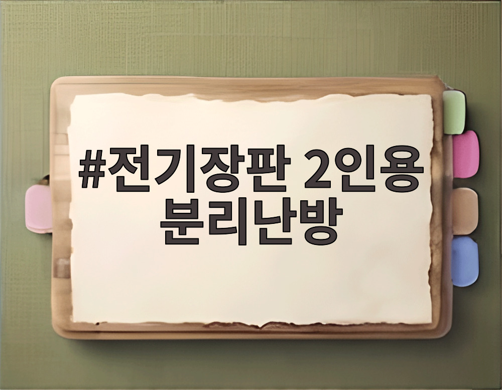 전기장판 2인용 분리난방