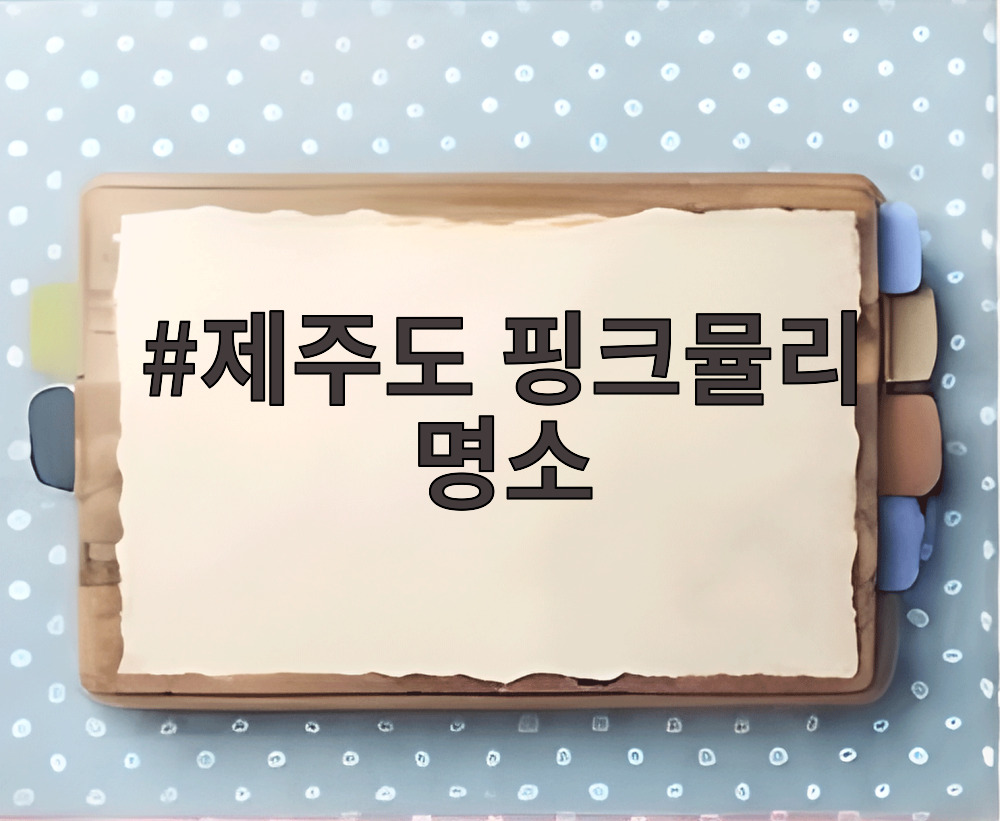 제주도 핑크뮬리 명소