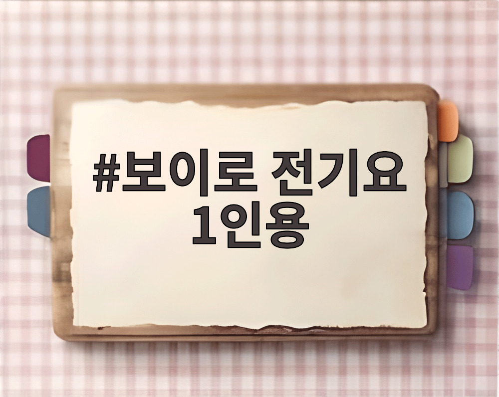 보이로 전기요 1인용