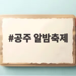 공주 알밤축제 10월에 만나는 가을밤 별미와 백제문화제 공주 알밤축제