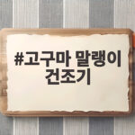 고구마 말랭이 건조기 온도와 시간 어떻게 설정해야 쫀득할까 고구마 말랭이 건조기
