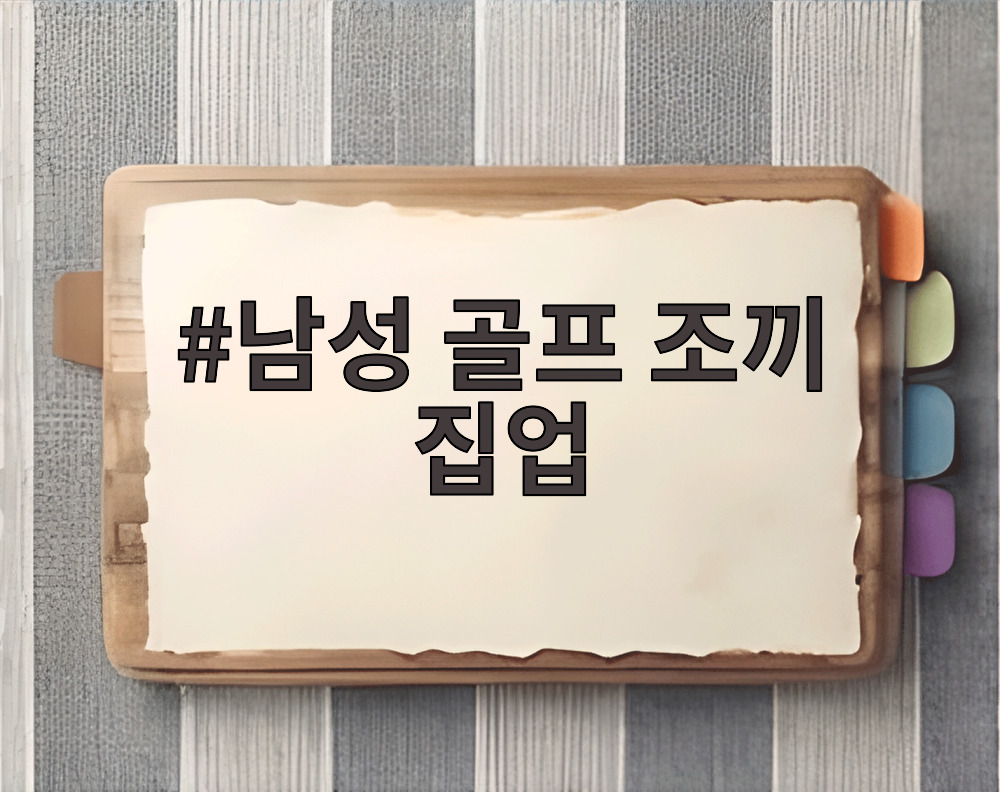 남성 골프 조끼 집업