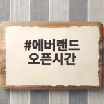 에버랜드 오픈시간