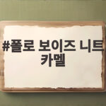 폴로 보이즈 니트 카멜 가을 코디와 사이즈 실측 확인해 보세요 폴로 보이즈 니트 카멜