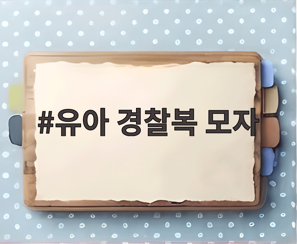 유아 경찰복 모자