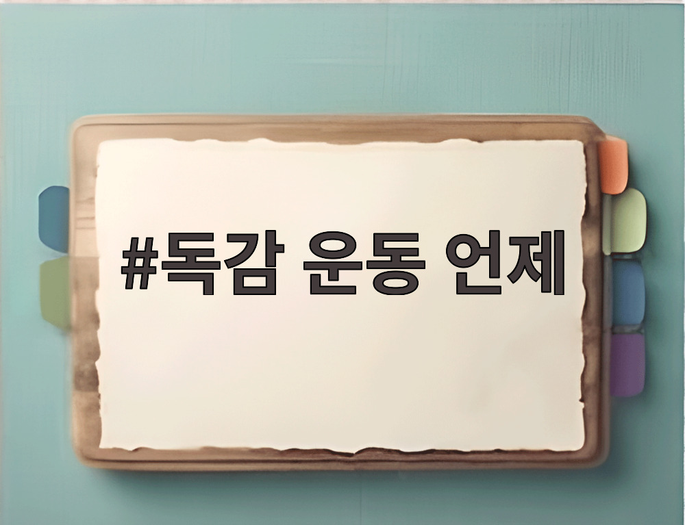 독감 운동 언제