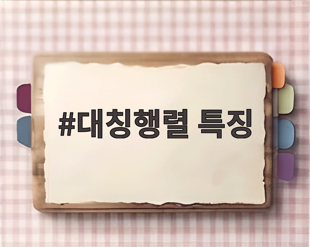 대칭행렬 특징