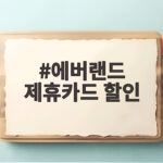 에버랜드 제휴카드 할인 반값 받는 방법 아직도 모르면 손해 에버랜드 제휴카드 할인