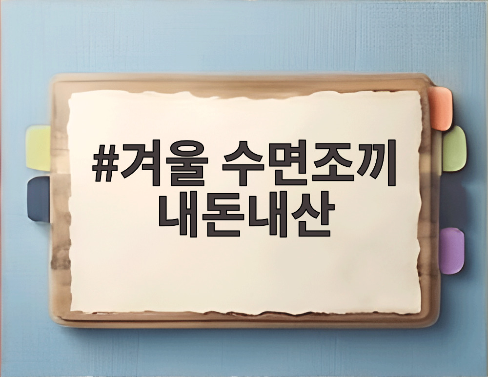 겨울 수면조끼 내돈내산