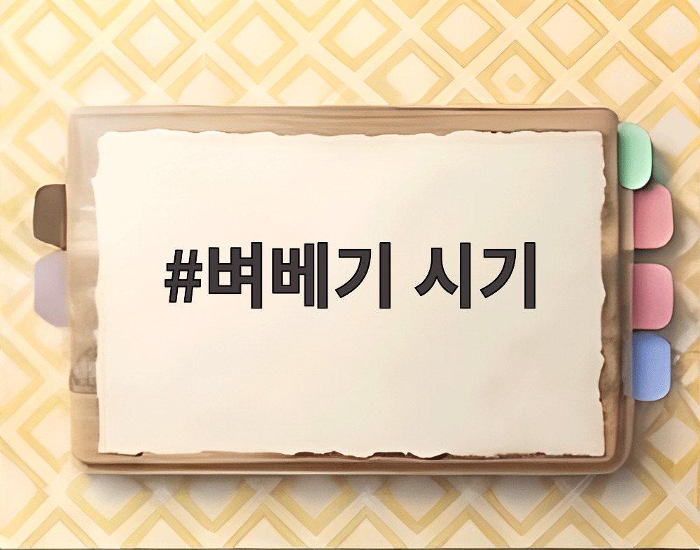 벼베기 시기