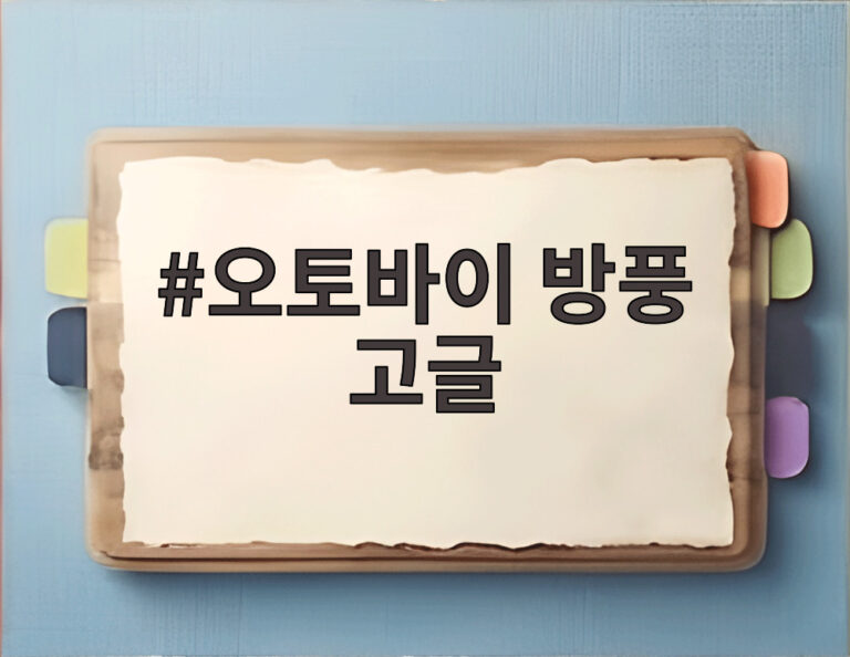 오토바이 방풍 고글