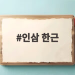 인삼 한근