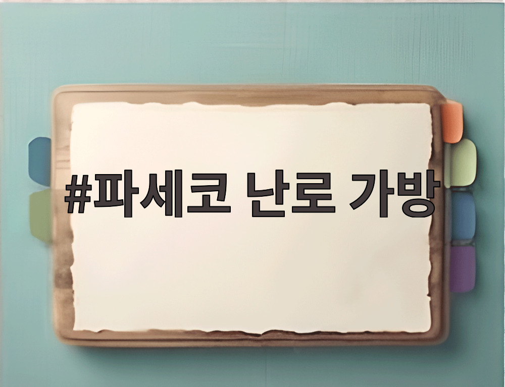 파세코 난로 가방