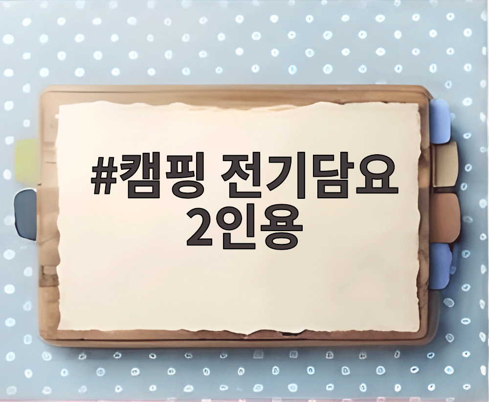캠핑 전기담요 2인용